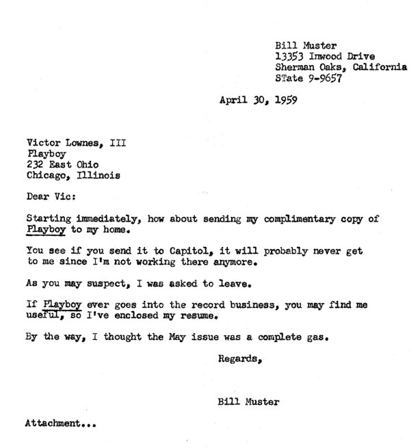playboy correspondence